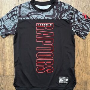 Toronto Raptors Youth Performance T-Shirt Black Grey Size M